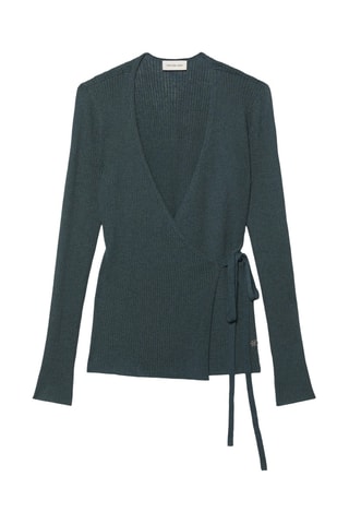 Gilet portefeuille en lin - Bleu foncé