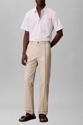 Pantalon straight - Marron clair