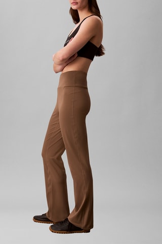 Pantalon taille haute - Marron clair