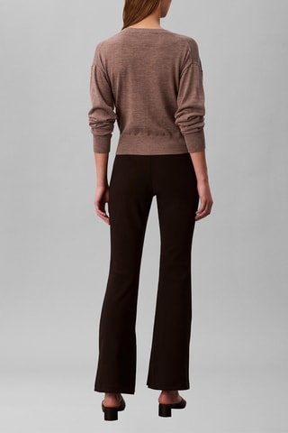 Pantalon flare taille haute - Noir