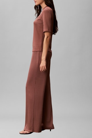 Pantalon straight - Marron