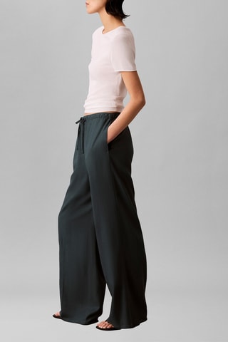 Pantalon en lin - Bleu nuit