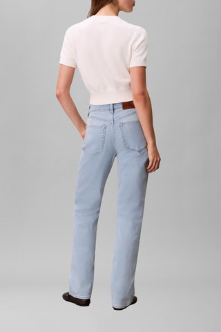 Jean taille haute straight - Bleu clair