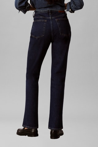 Jean straight taille haute - Indigo