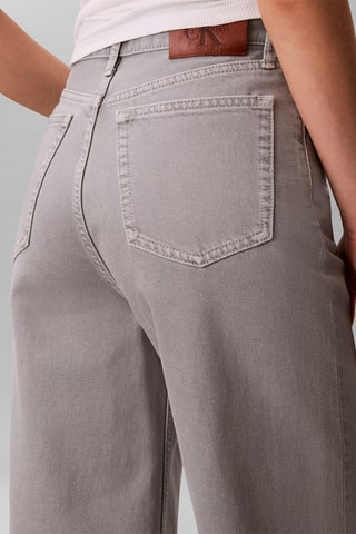 Jean wide leg taille haute - Gris