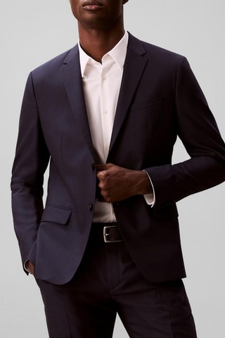 Veste en laine - Bleu foncé