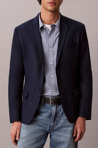 Veste en lin - Bleu foncé