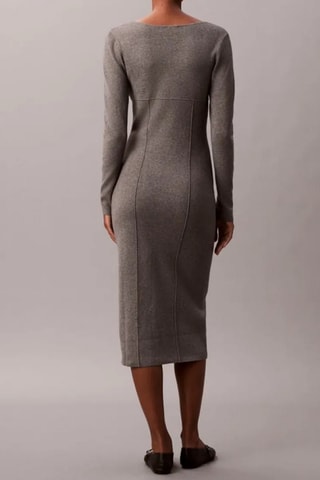 Robe midi - Gris chiné