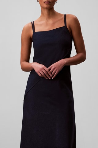 Robe trapèze en jean - Indigo