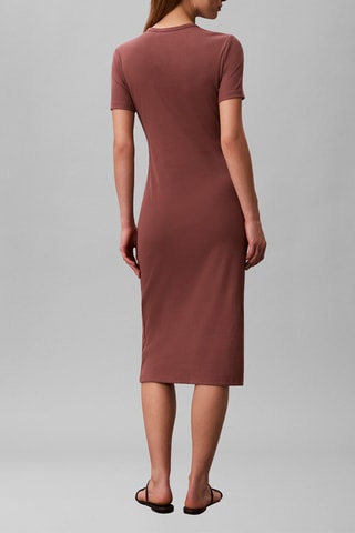 Robe midi - Marron