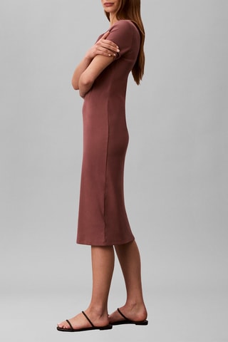 Robe midi - Marron