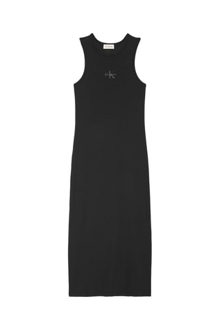 Robe midi - Noir et gris clair