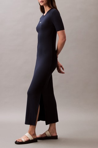 Robe midi - Bleu marine