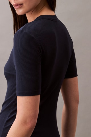 Robe midi - Bleu marine