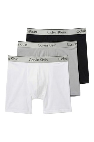 3 boxers - Blanc, gris clair et noir