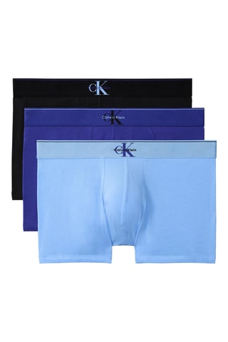 3 boxers - Noir, indigo et ciel