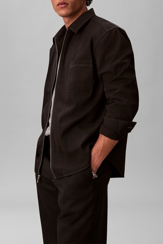Surchemise relaxed en laine - Noir
