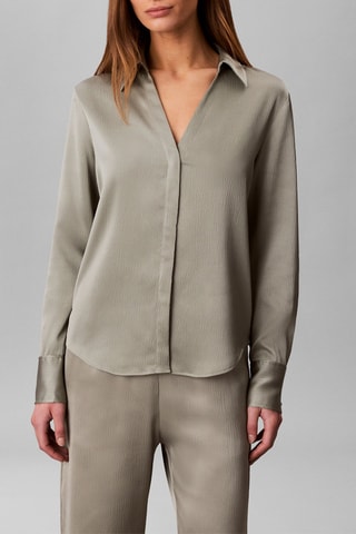 Chemise slim - Kaki