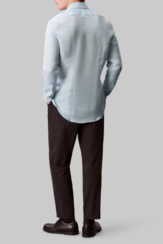 Chemise slim en lin - Ciel