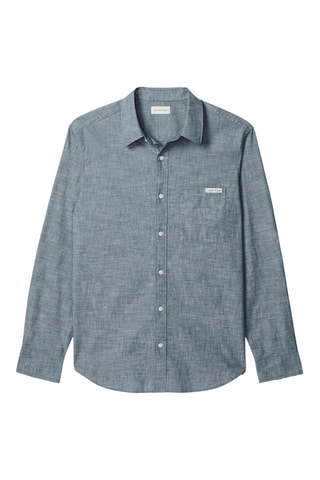 Chemise regular - Bleu chiné