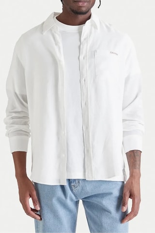 Chemise regular en lin - Blanc