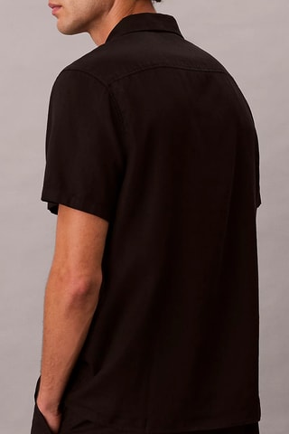 Chemise regular en lin - Noir