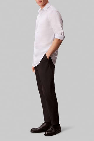 Chemise slim en lin - Bleu clair