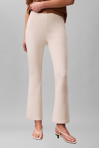 Pantalon flare taille haute - Blanc