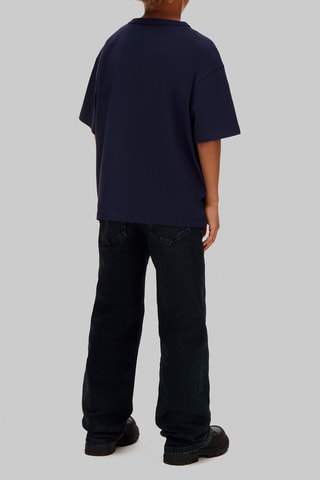 T-shirt en coton biologique - Bleu nuit