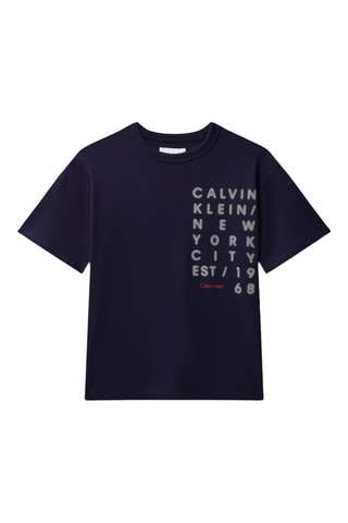 T-shirt en coton biologique - Bleu nuit