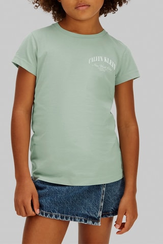 T-shirt slim en coton biologique - Vert d’eau