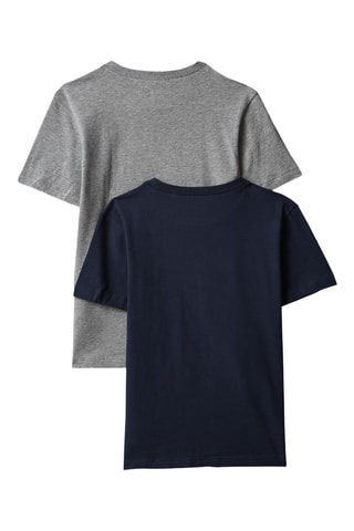 2 t-shirts - Gris chiné et bleu marine