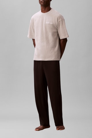 T-shirt de pyjama - Gris clair chiné
