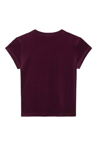 T-shirt en velours - Bordeaux