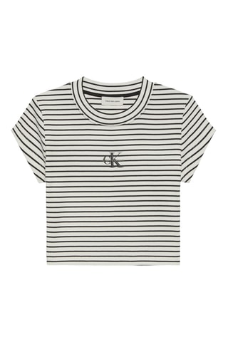 T-shirt cropped - Blanc et noir