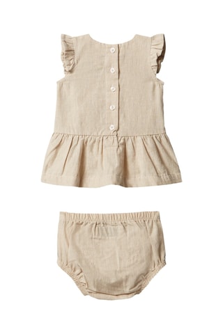 Blouse et bloomer en coton biologique - Beige