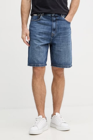 Bermuda relaxed en jean - Bleu marine