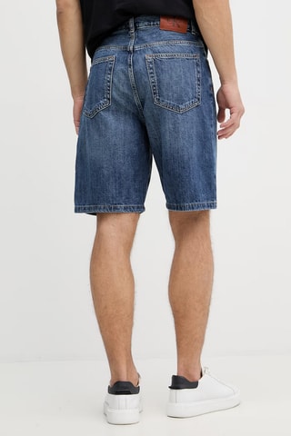 Bermuda relaxed en jean - Bleu marine
