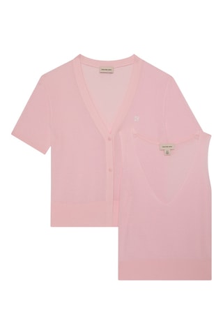 Gilet et top - Rose