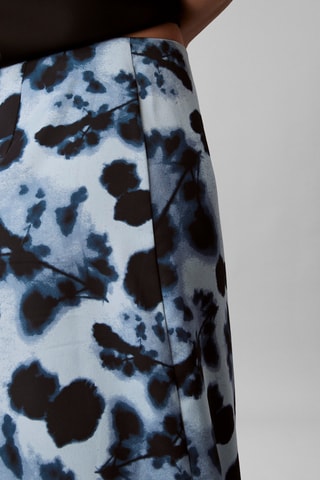 Jupe midi taille haute - Bleu