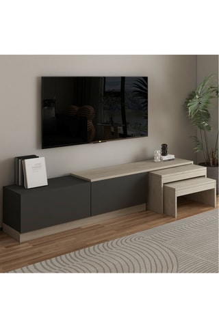 Meuble TV 2 abattants Nest - 180 x 30 x 36 cm