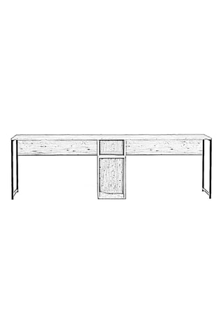 Bureau double Ikili Calisma Masasi L196 - 240 x 60 x 74 cm