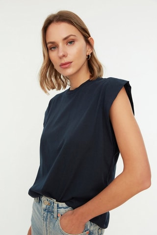 T-shirt - Antracite - Azul