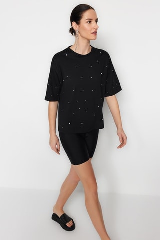T-shirt oversize relaxed - Preto