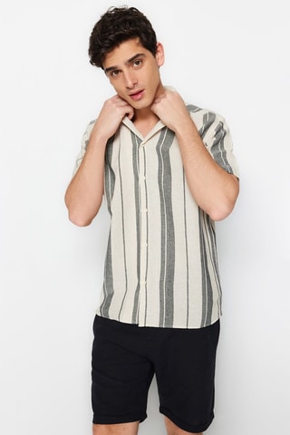 Sobrecamisa Bege e preto - Preto e bege