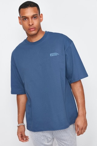 T-shirt oversize - Índigo - Azul
