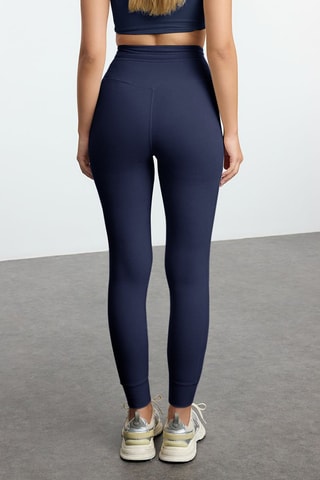 Leggings - Castanho-escuro - Azul
