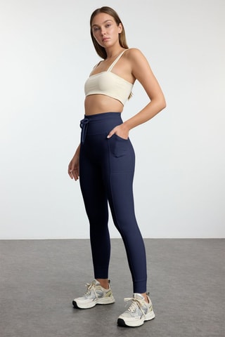 Leggings - Castanho-escuro - Azul