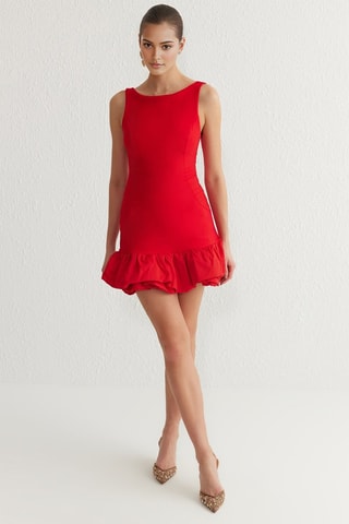 Robe fourreau - Rouge