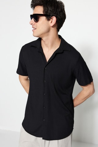 Camisa regular - Preto